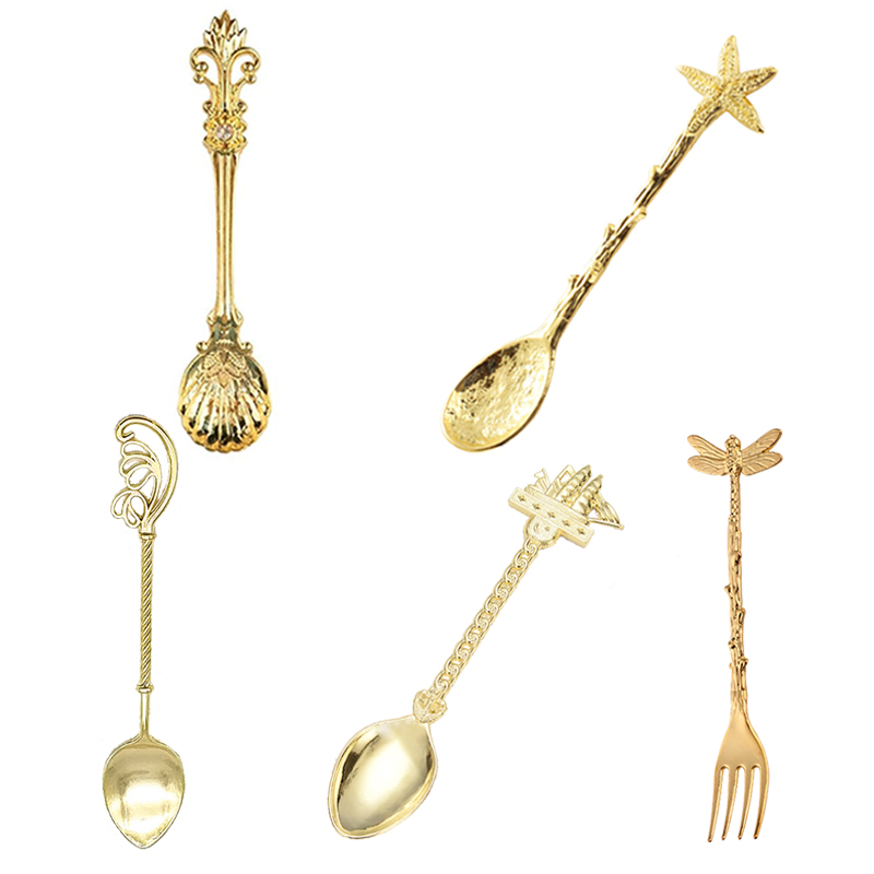 Vintage Collectible Spoons - New Vintage Multiple Patterns Alloy Small