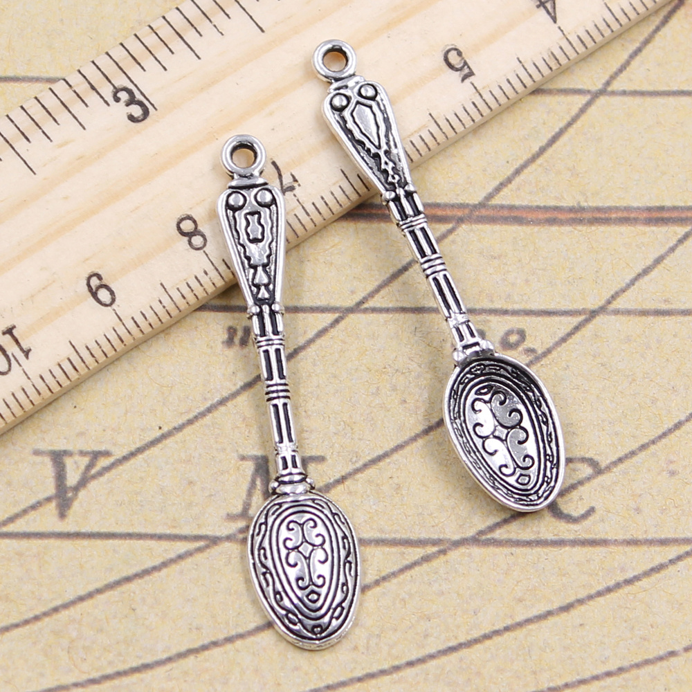 Vintage Collectible Spoons - 20pcs Charms Pattern Spoon 48x10mm Antique