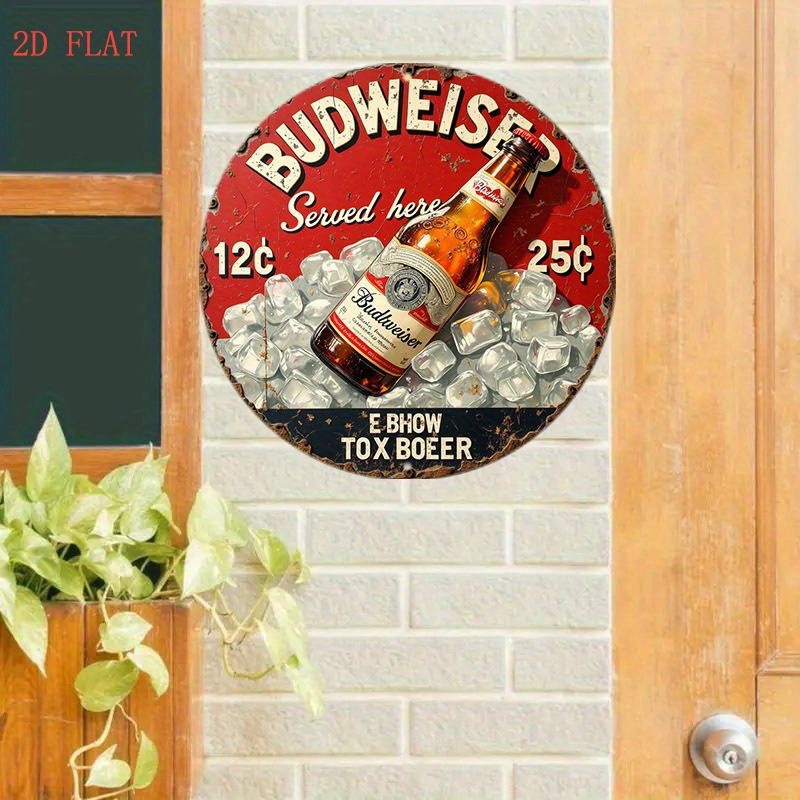 1pc Vintage Beer Logo Metal Wa - Vintage Collectible Plates recension och pris