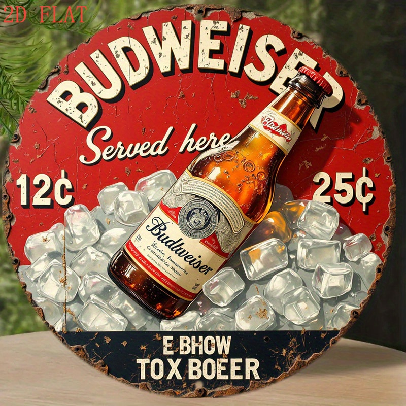 1pc Vintage Beer Logo Metal Wa - Vintage Collectible Plates recension och pris