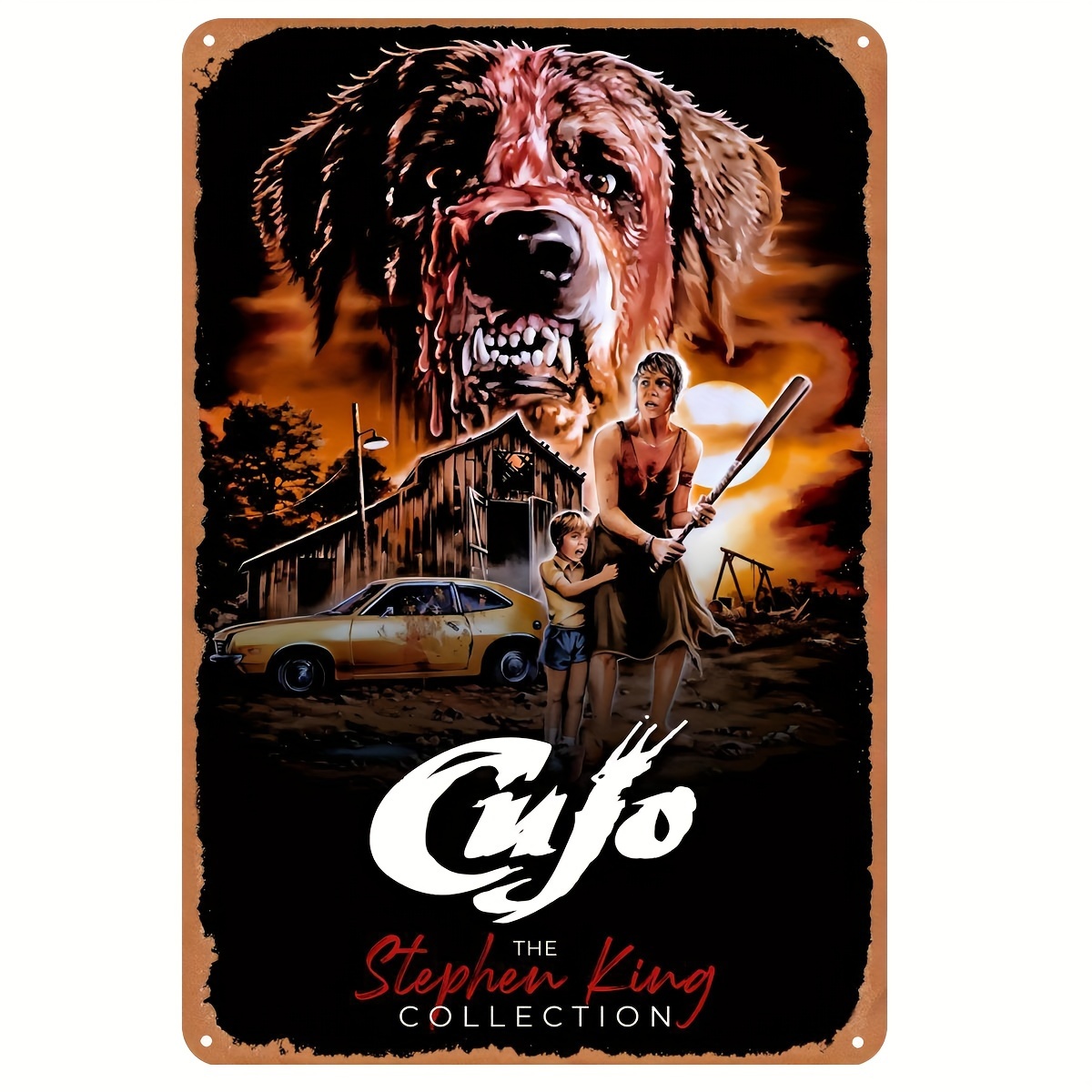 Cujo (1983) Vintage Metal Tin  - Vintage Collectible Posters recension och pris