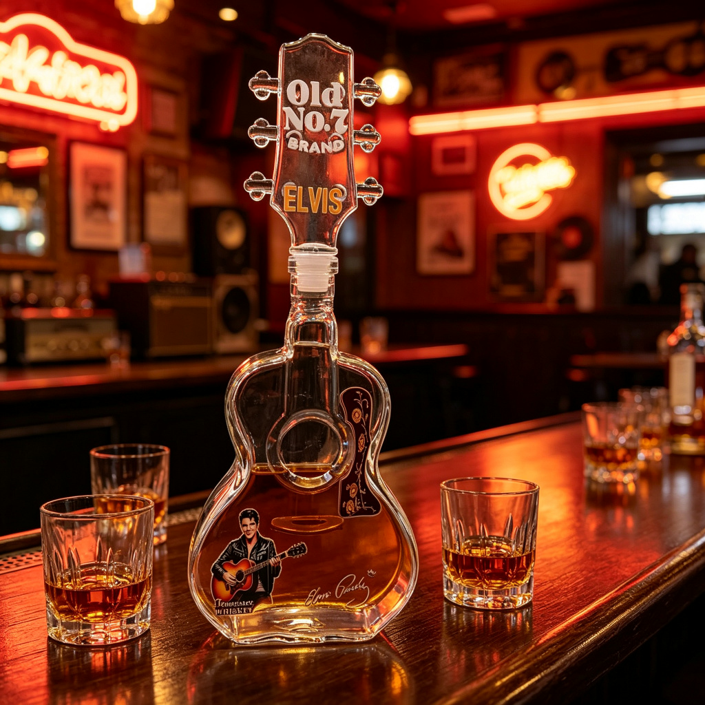 Elvis Presley Guitar Shaped Gl - Vintage Collectible Bottles recension och pris