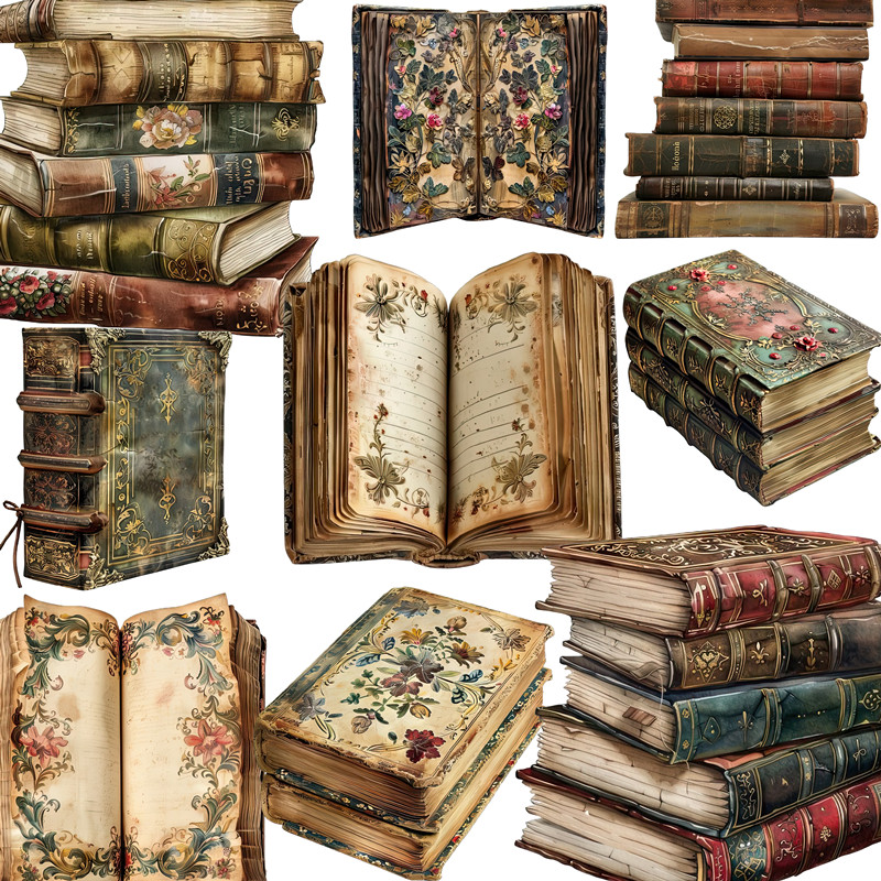 20Pcs/Pack Vintage Books Stick - Vintage Collectible Books recension och pris