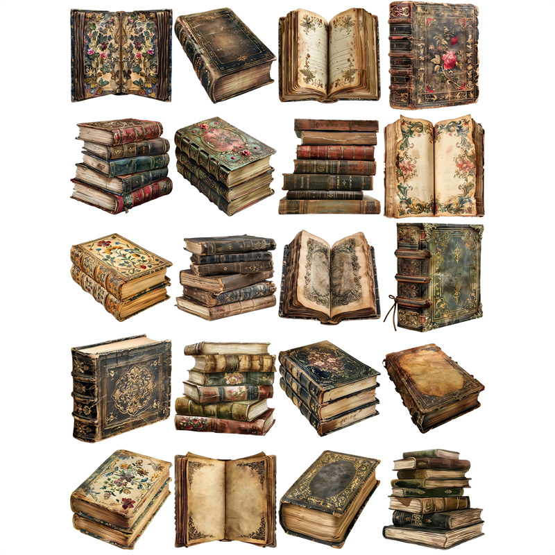 20Pcs/Pack Vintage Books Stick - Vintage Collectible Books recension och pris