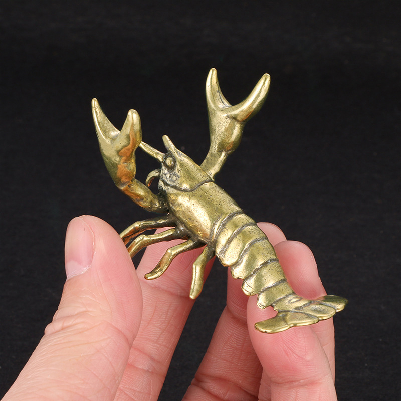 Solid Brass Crayfish Ornament  - Vintage Collectible Pens recension och pris