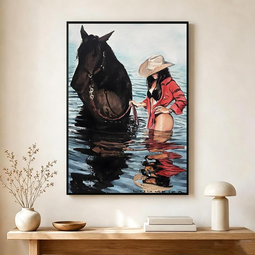 Vintage Cowgirl Theme Poster M - Vintage Collectible Posters recension och pris