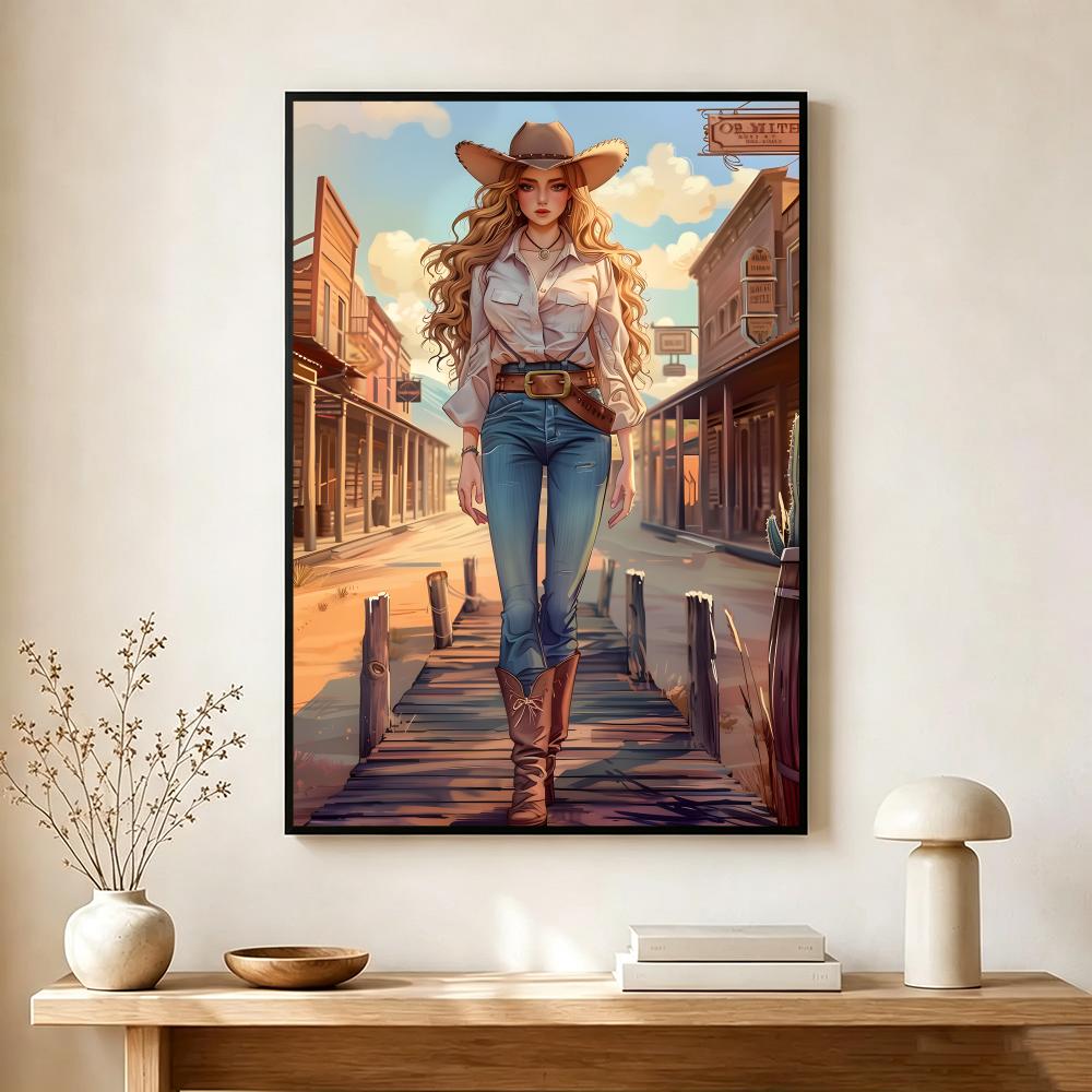 Vintage Cowgirl Theme Poster M - Vintage Collectible Posters recension och pris