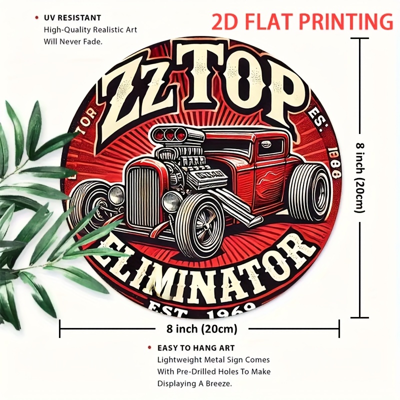2D Flat, 1pc ZZ Top Eliminator - Vintage Collectible Plates recension och pris