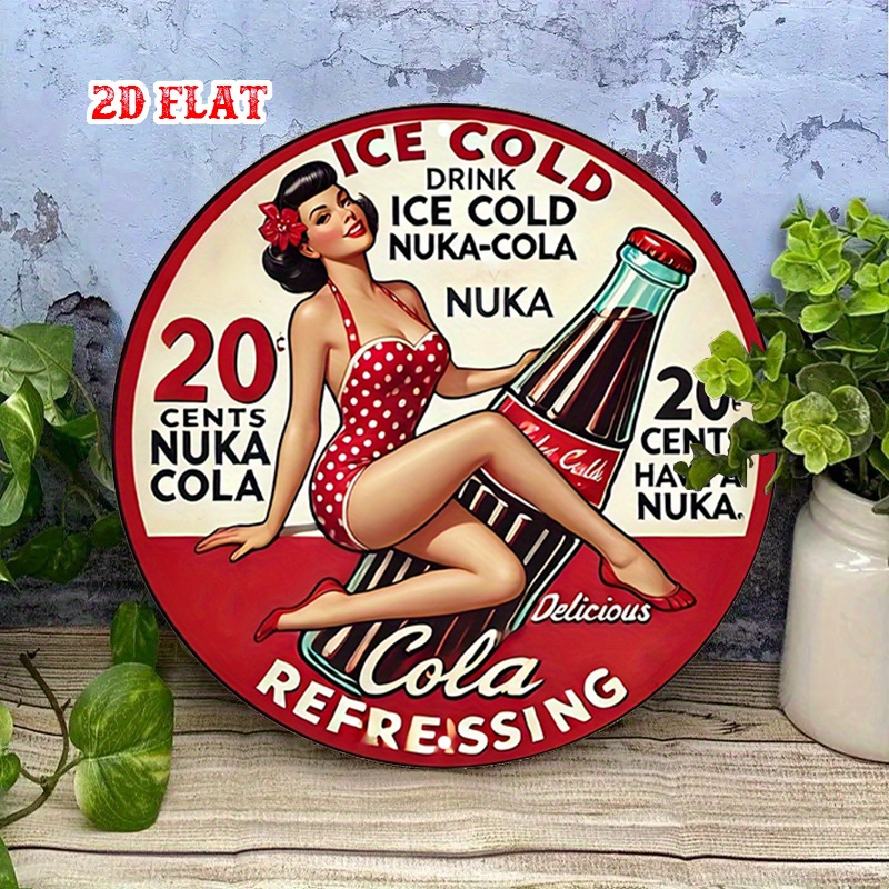2D Flat, 1pc Retro Pin-Up 7.87 - Vintage Collectible Plates recension och pris