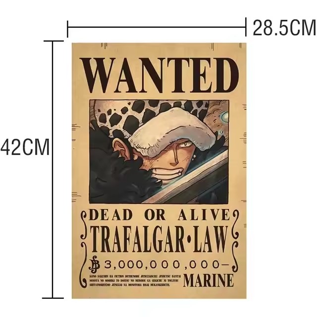 Anime One Piece Bounty Wanted  - Vintage Collectible Posters recension och pris