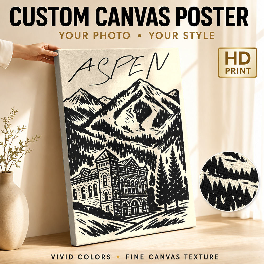 Aspen Vintage Ski Canvas Print - Vintage Collectible Posters recension och pris