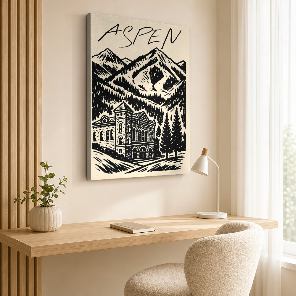 Aspen Vintage Ski Canvas Print - Vintage Collectible Posters recension och pris