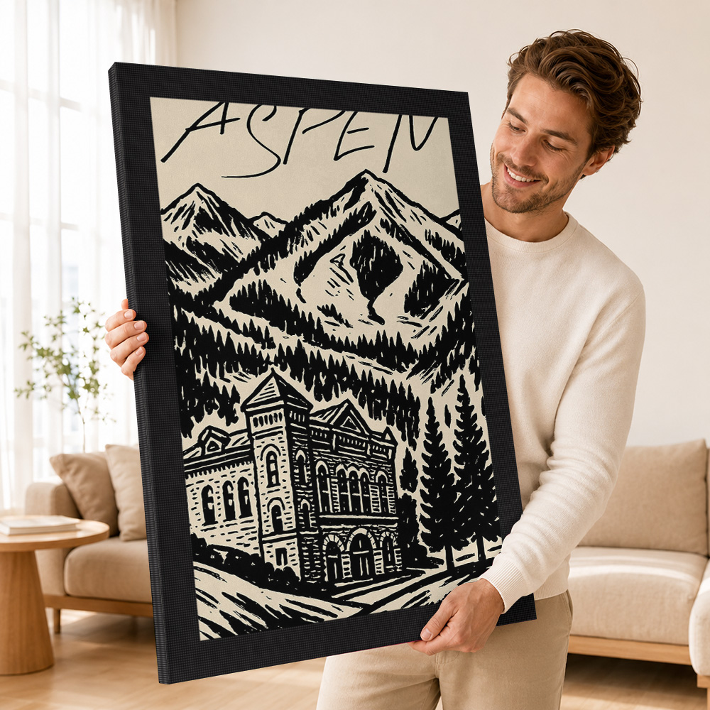 Aspen Vintage Ski Canvas Print - Vintage Collectible Posters recension och pris