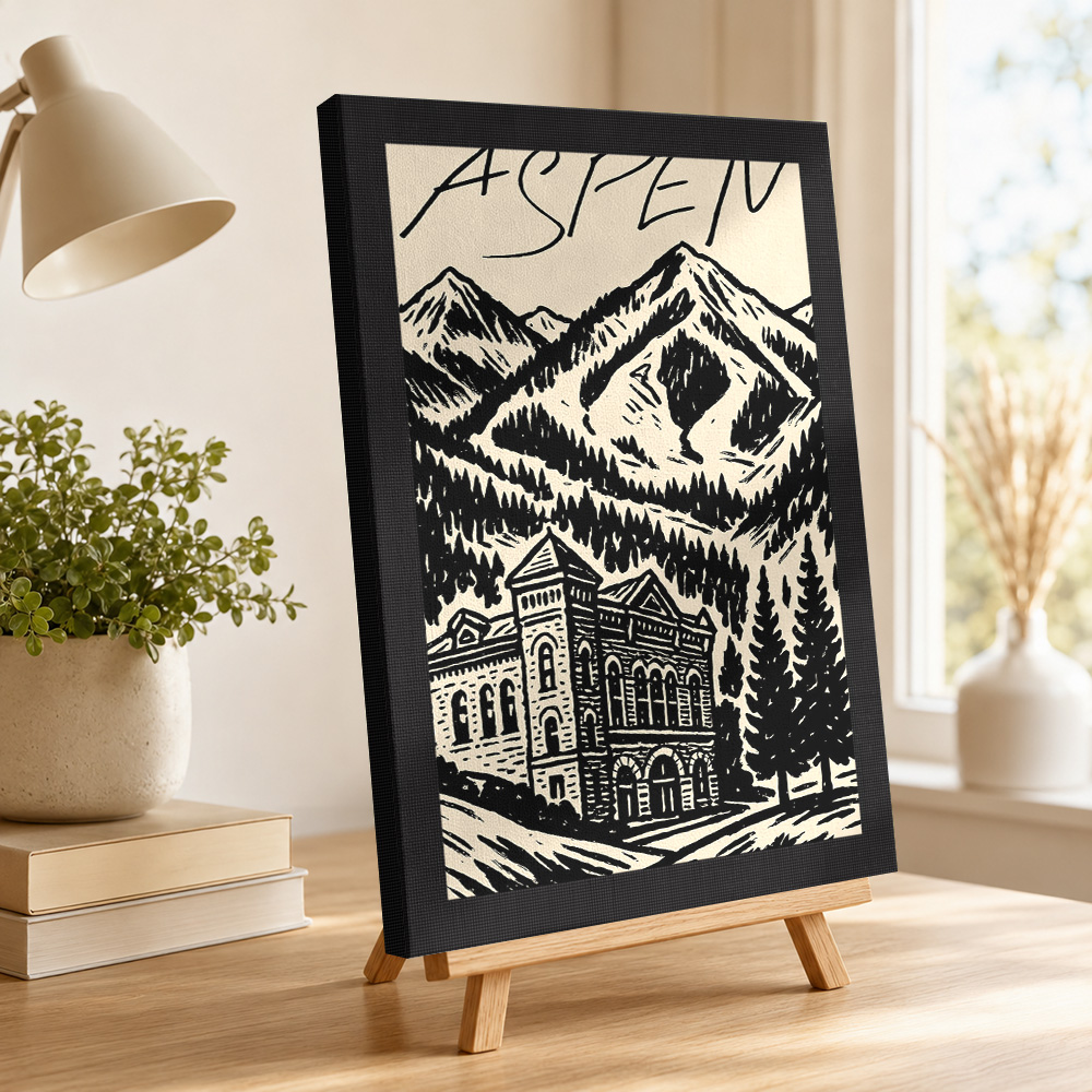 Aspen Vintage Ski Canvas Print - Vintage Collectible Posters recension och pris