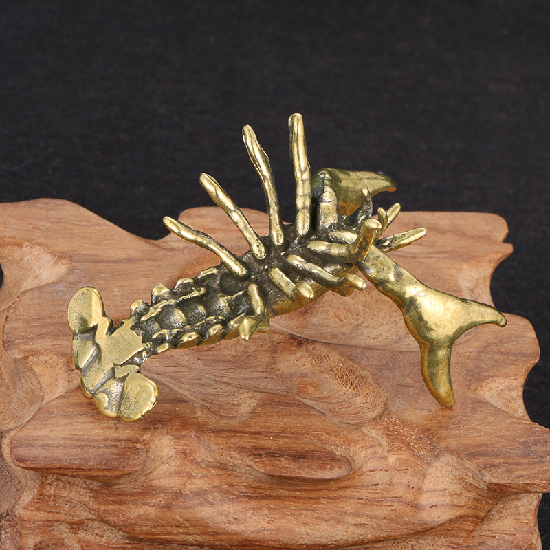 【F】Solid Brass Crayfish Orname - Vintage Collectible Pens recension och pris