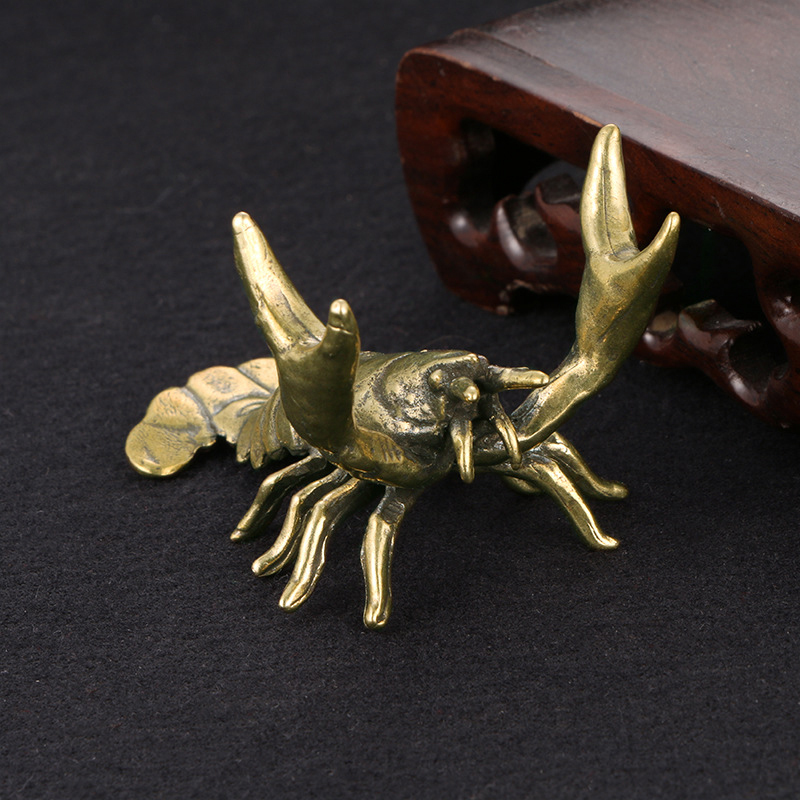 【F】Solid Brass Crayfish Orname - Vintage Collectible Pens recension och pris