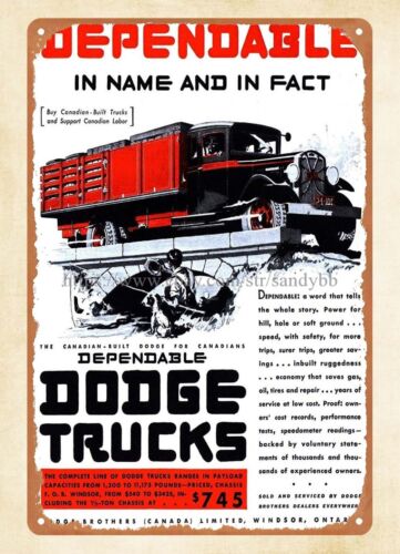 1931  trucks metal tin sign st - Vintage Collectibles Store recension och pris